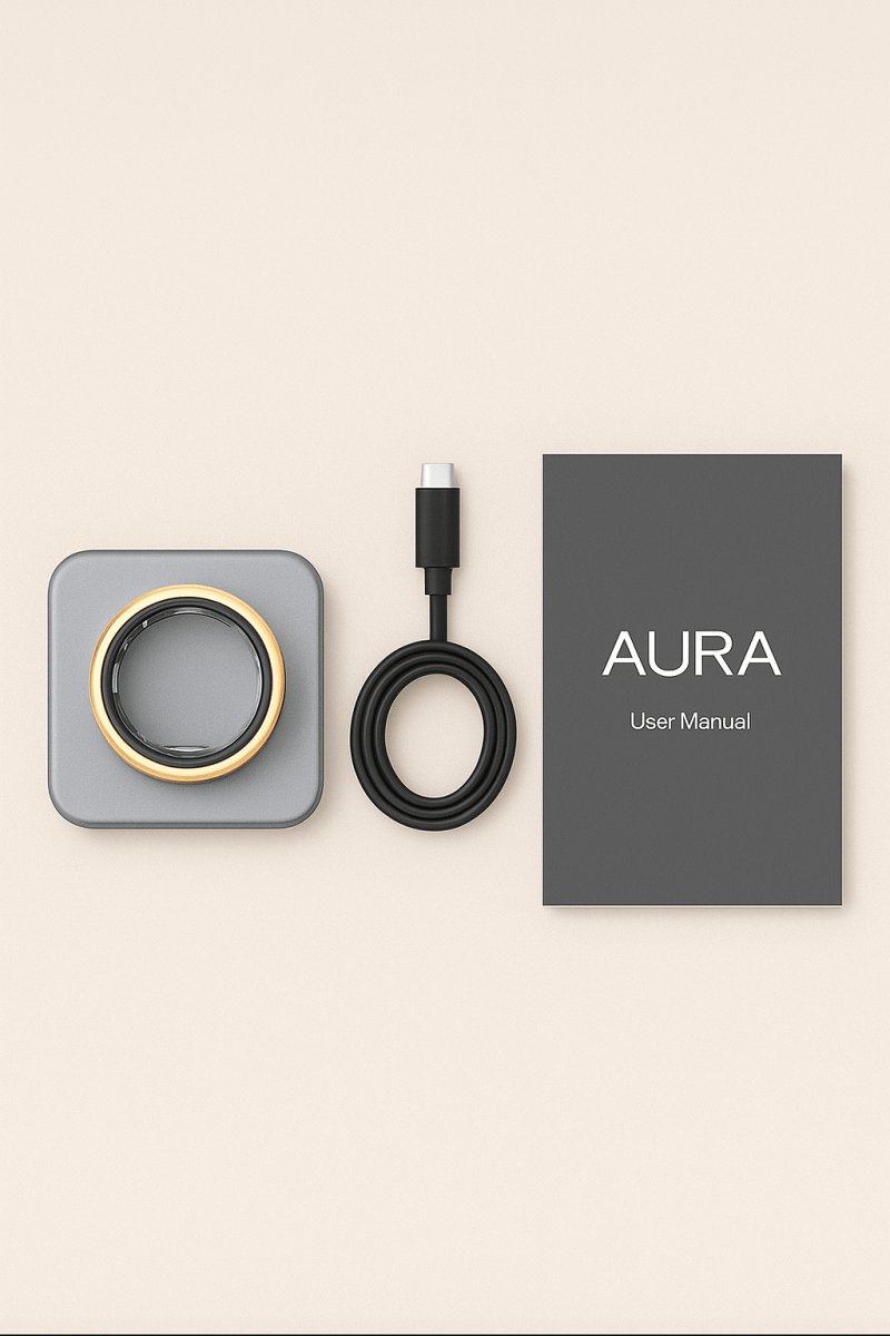 Anillo Inteligente Aura Ring GOLD - Monitor de Sueño, Ritmo Cardíaco y SpO2 (Smart Ring) - TuAliado Homeplus