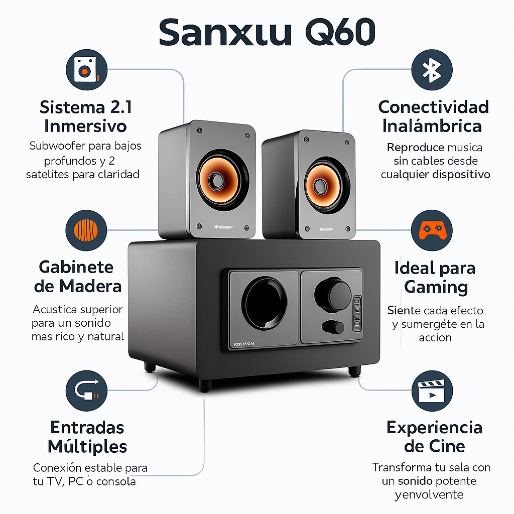 Subwoofer Bluetooth Multimedia altavoz 2.1