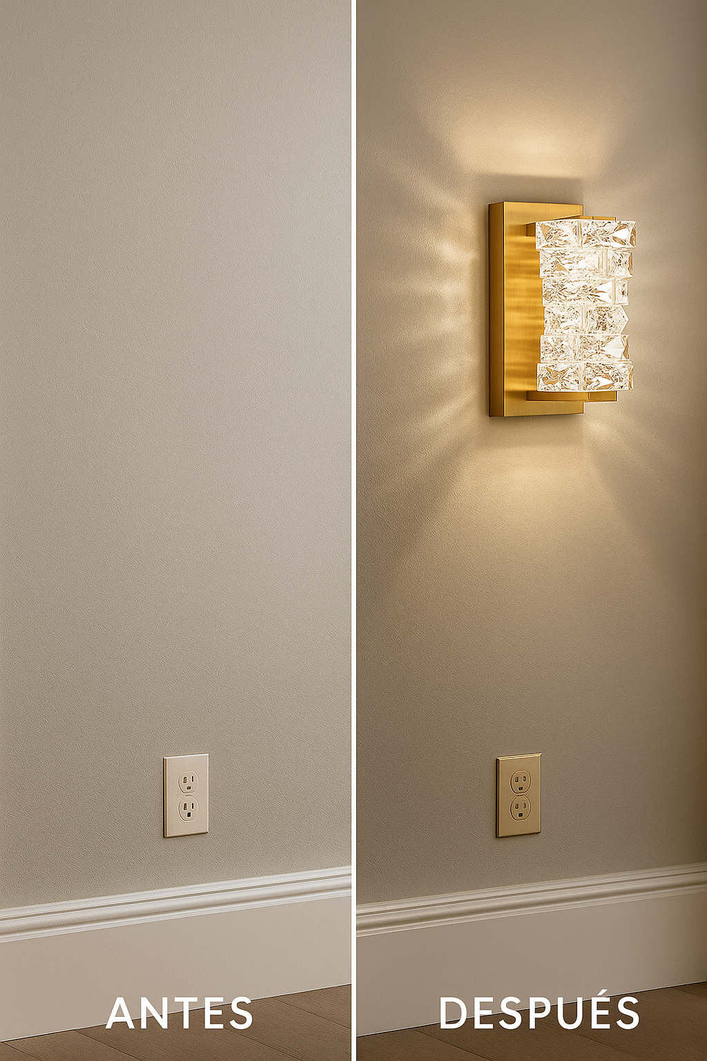 Artlight: CrystalLUZ Lámpara de Pared de Cristal Postmoderna