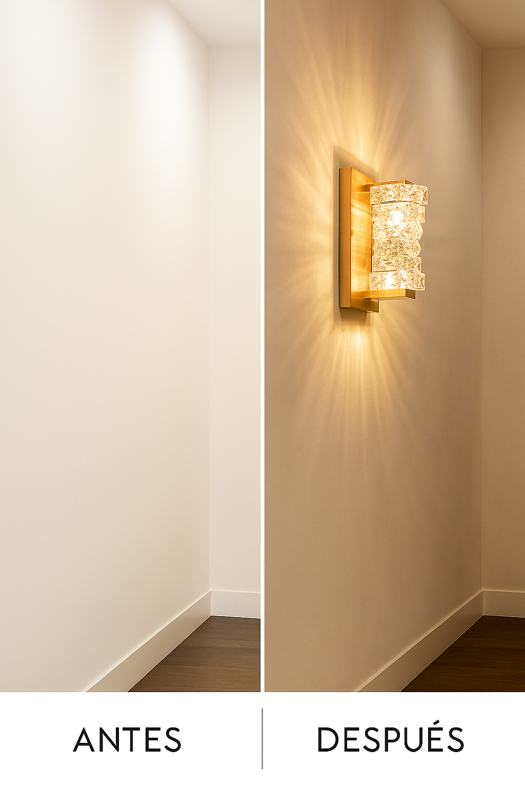 Artlight: CrystalLUZ Lámpara de Pared de Cristal Postmoderna