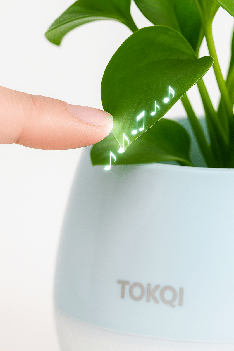 Maceta Musical Inteligente TOKQI: ¡Donde la Naturaleza y la Música Crean Magia! - TuAliado Homeplus