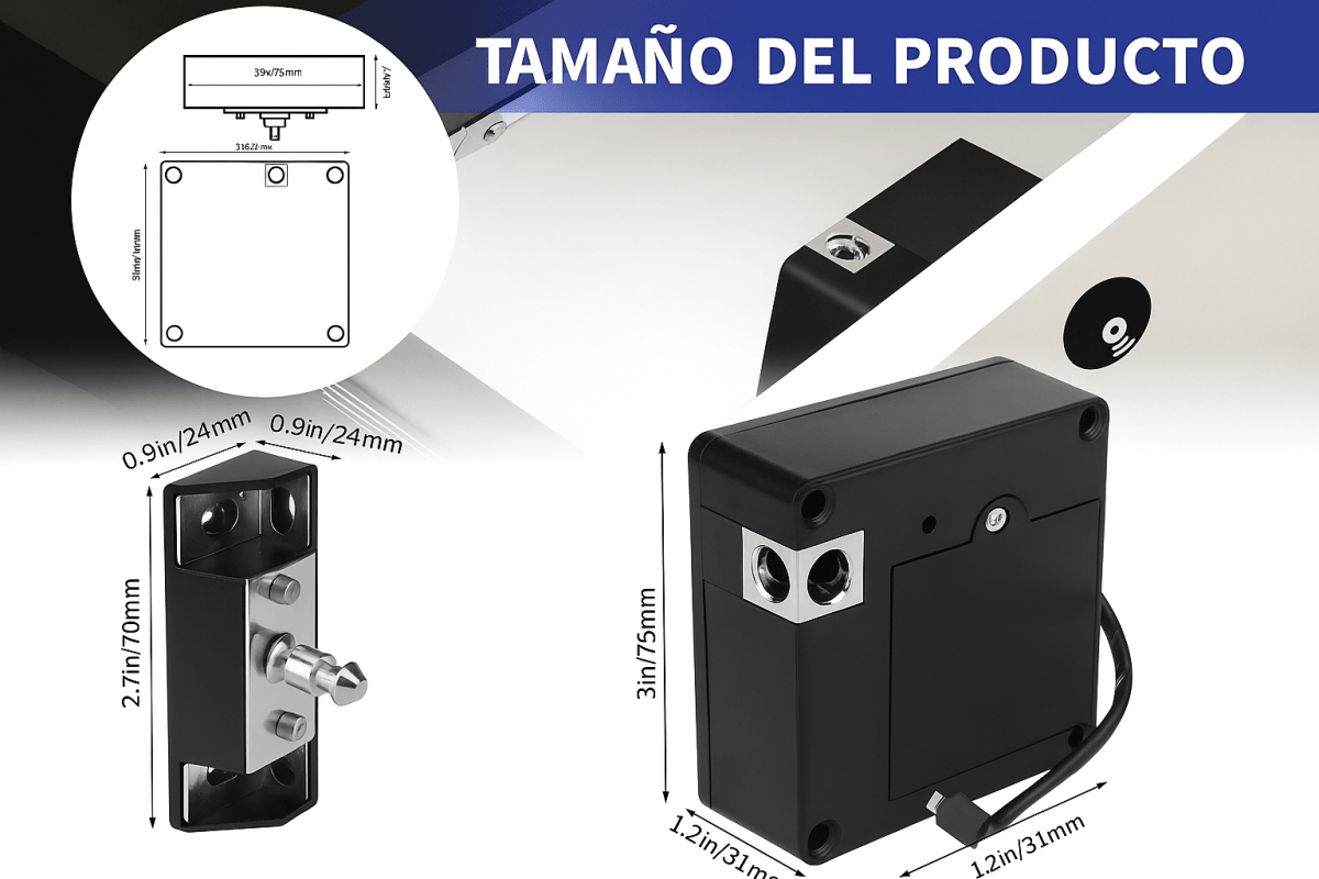 Cerradura Inteligente Invisible RFID: Seguridad Oculta para tus Gabinetes y Cajones - TuAliado Homeplus