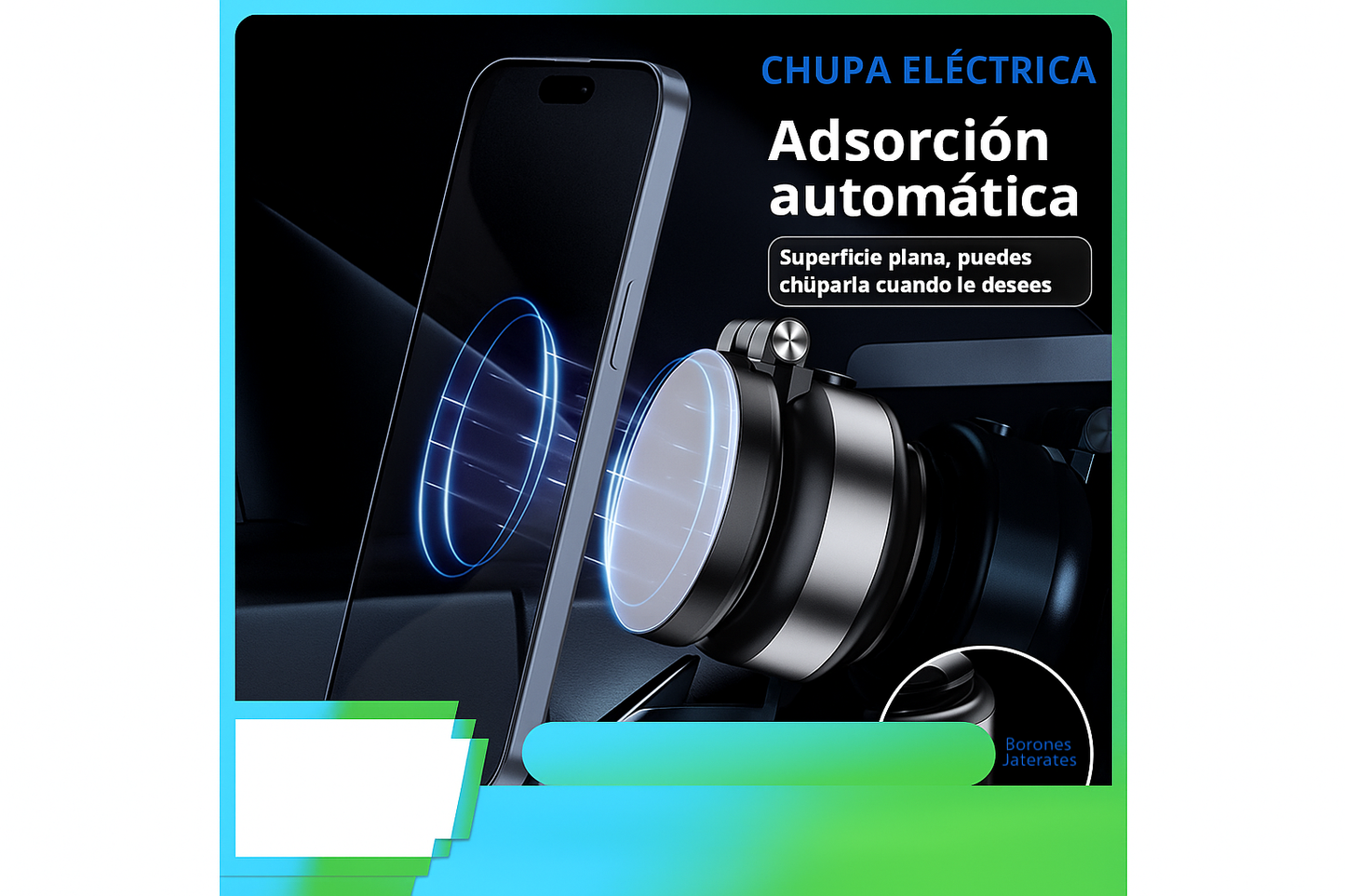 Soporte de Celular Power Lock con Succión de Vacío: Máxima Estabilidad en Aleación Premium