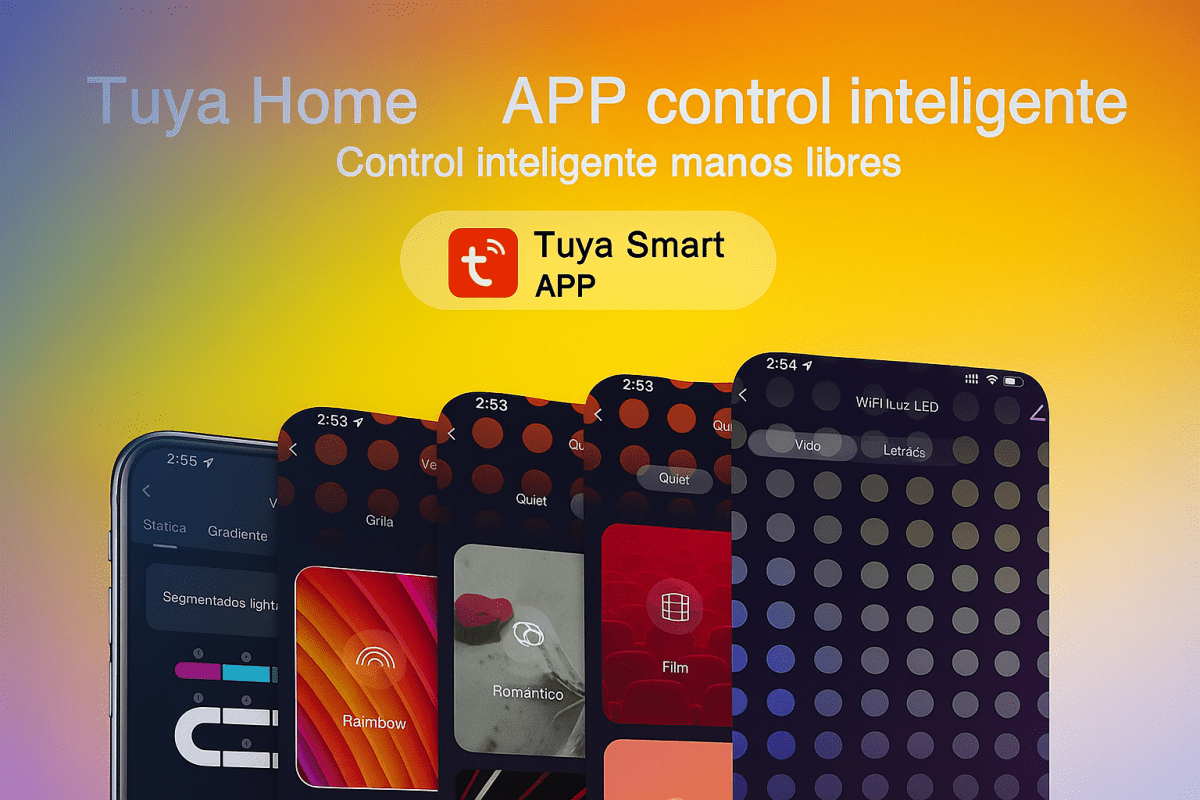 Lámpara de Ambiente Inteligente RGB: Diseño Creativo para Escritorios, Gaming y Hogar Conectado - TuAliado Homeplus