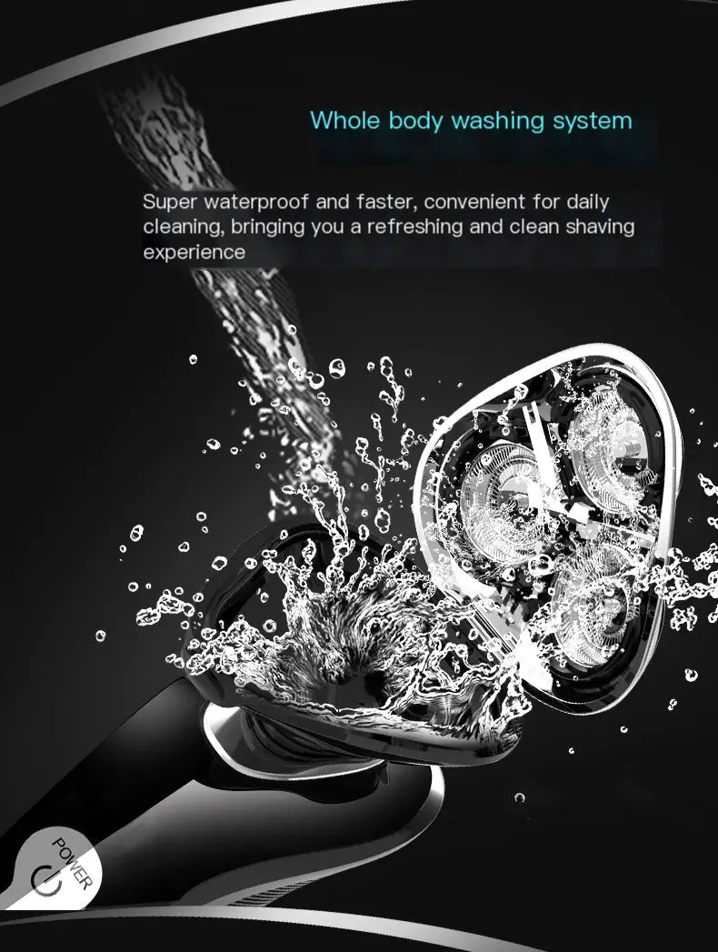 FlexShave 4D de Triple Cuchilla: ¡Precisión, Limpieza Automática y Pura Potencia!