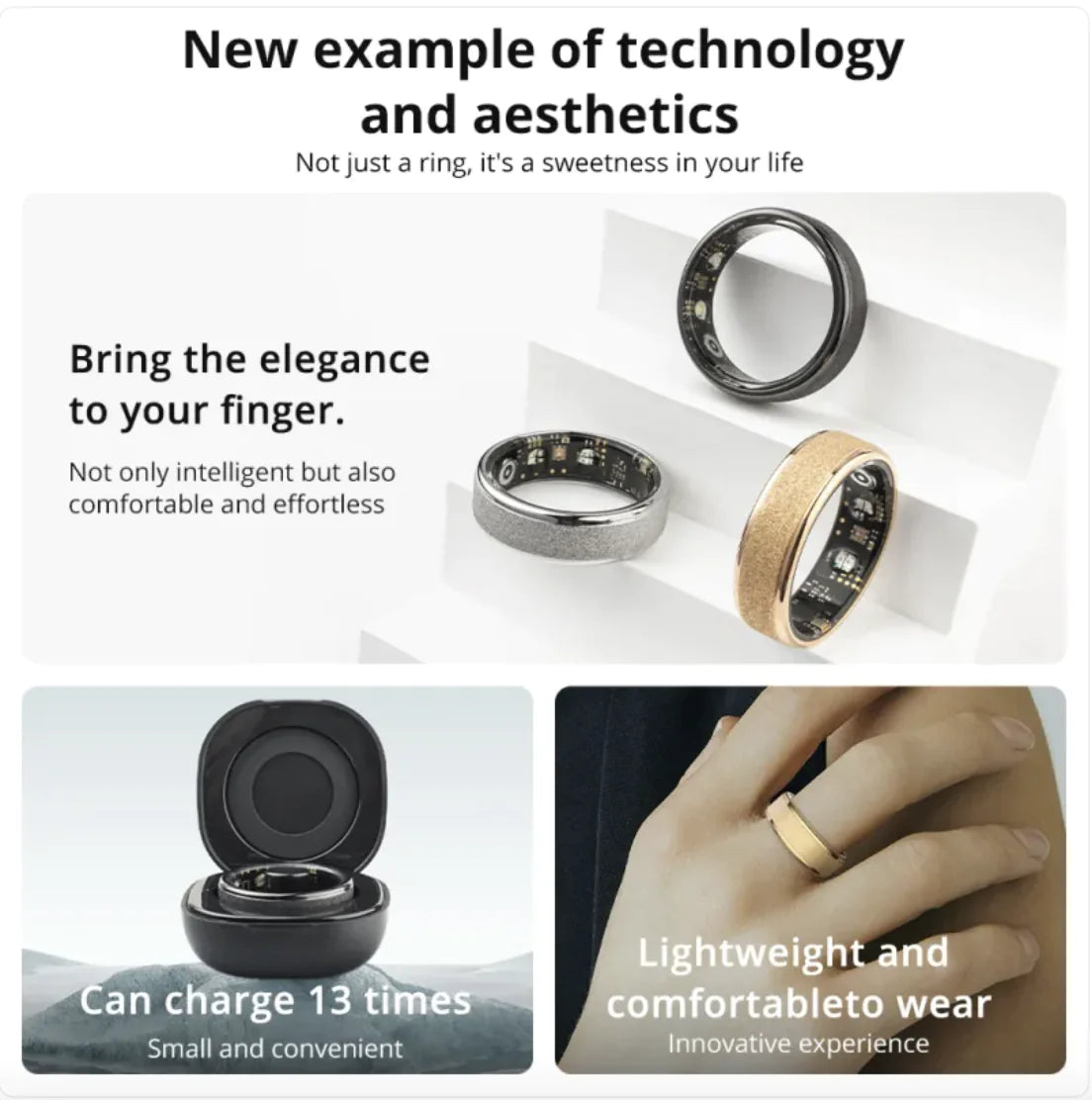 Anillo Inteligente de Salud y Fitness: Monitorea tu Bienestar con Estilo y Discreción