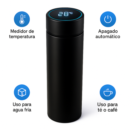 Termo Inteligente con Indicador de Temperatura LED 500ml
