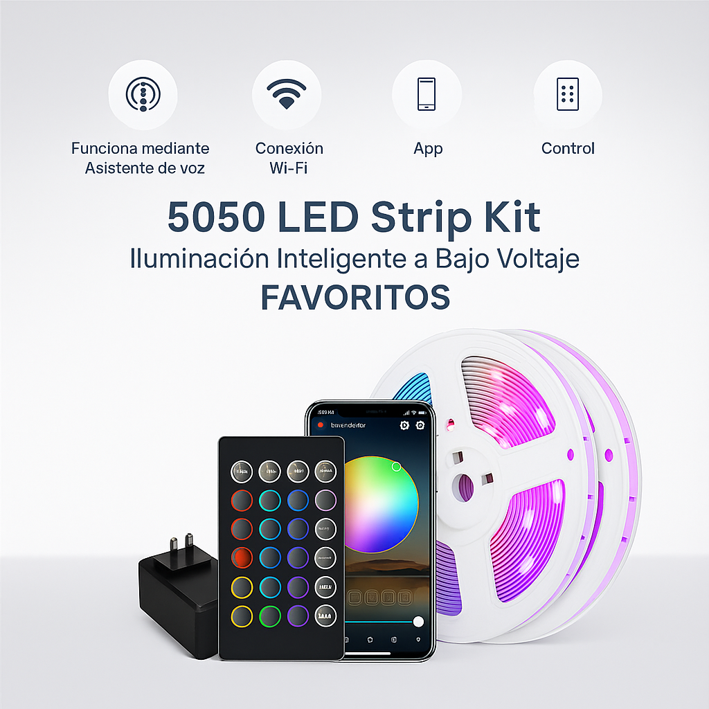 LED Strip Kit: Iluminación Inteligente a Bajo Voltaje (FAVORITOS)