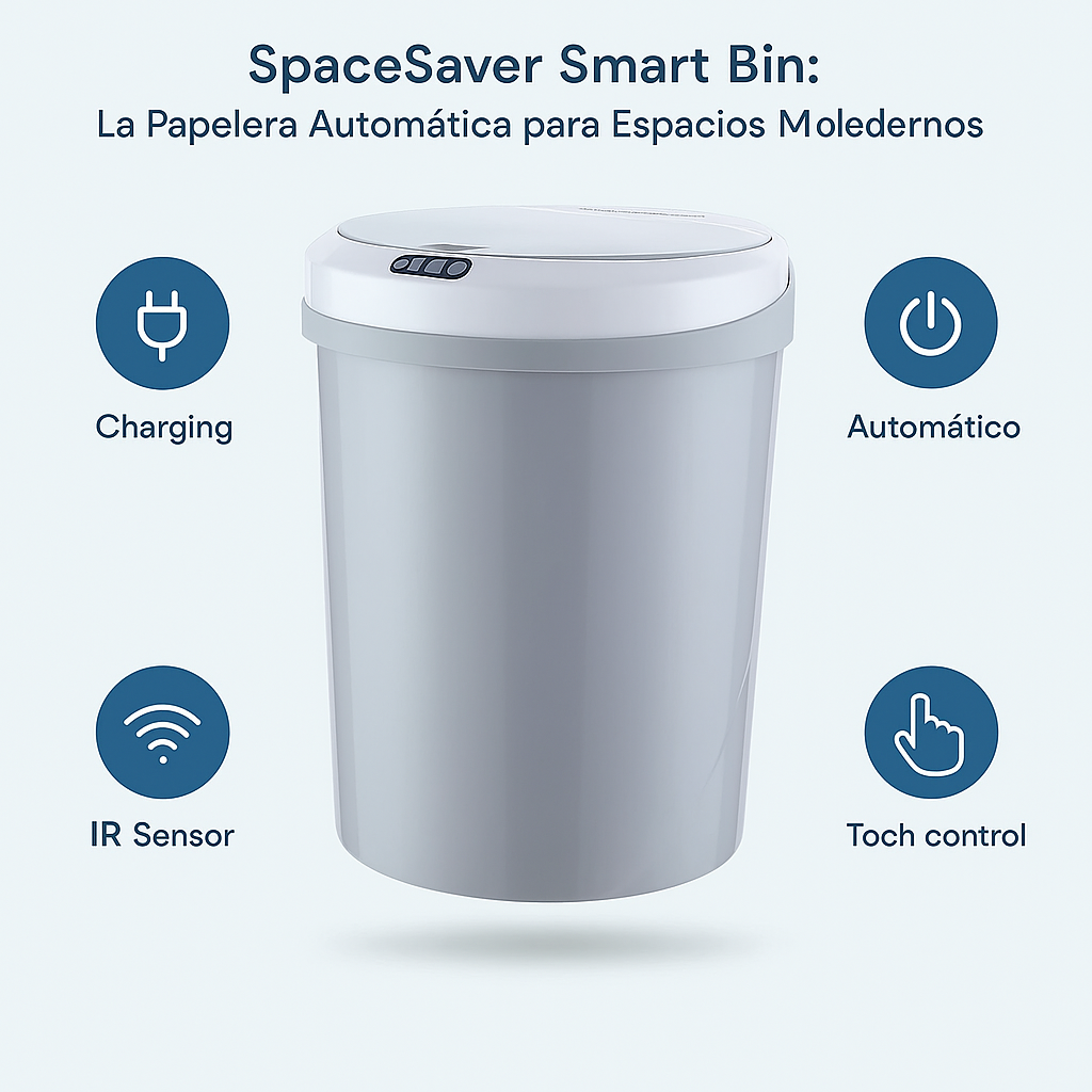 SpaceSaver Smart Bin: La Papelera Automática para Espacios Modernos