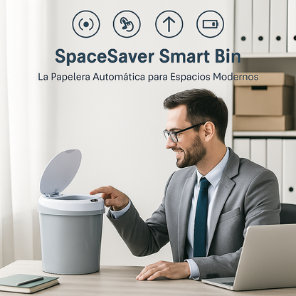 SpaceSaver Smart Bin: La Papelera Automática para Espacios Modernos