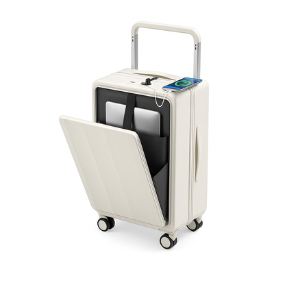 Equipaje de Mano Inteligente 20" con Puerto USB y Acceso Frontal para Laptop