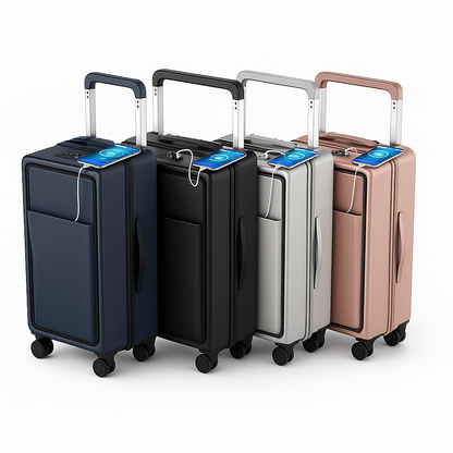 Equipaje de Mano Inteligente 20" con Puerto USB y Acceso Frontal para Laptop
