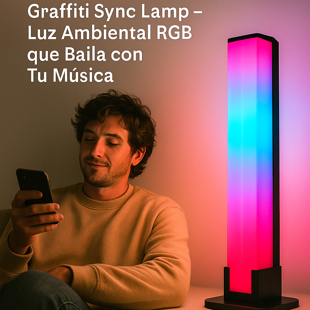 Graffiti Sync Lamp – Luz Ambiental RGB que Baila con Tu Música