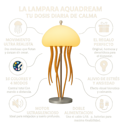 Lámpara de Medusas AquaDream: Tu Océano Privado de Calma