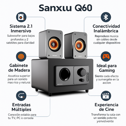 Subwoofer Bluetooth Multimedia altavoz 2.1