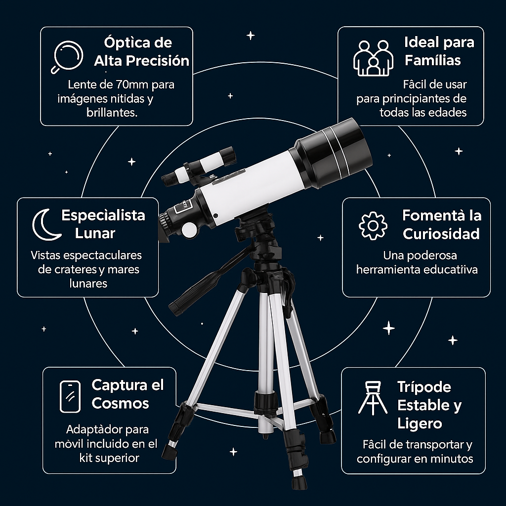 Telescopio Astronómico 400070: El Universo en Manos de tus Hijos