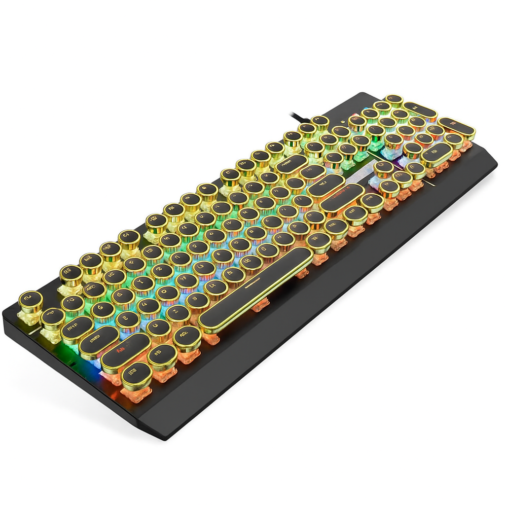 Retrokey: Teclado Mecánico Steampunk