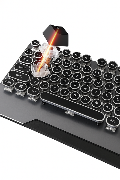 Retrokey: Teclado Mecánico Steampunk