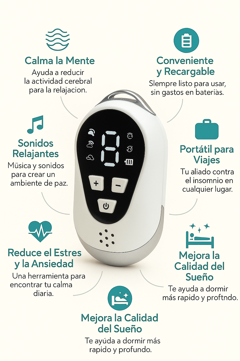 Sleepfine Dispositivo de Ayuda para Dormir: ¡Tu Pasaporte a Noches de Descanso y Días Llenos de Energía!