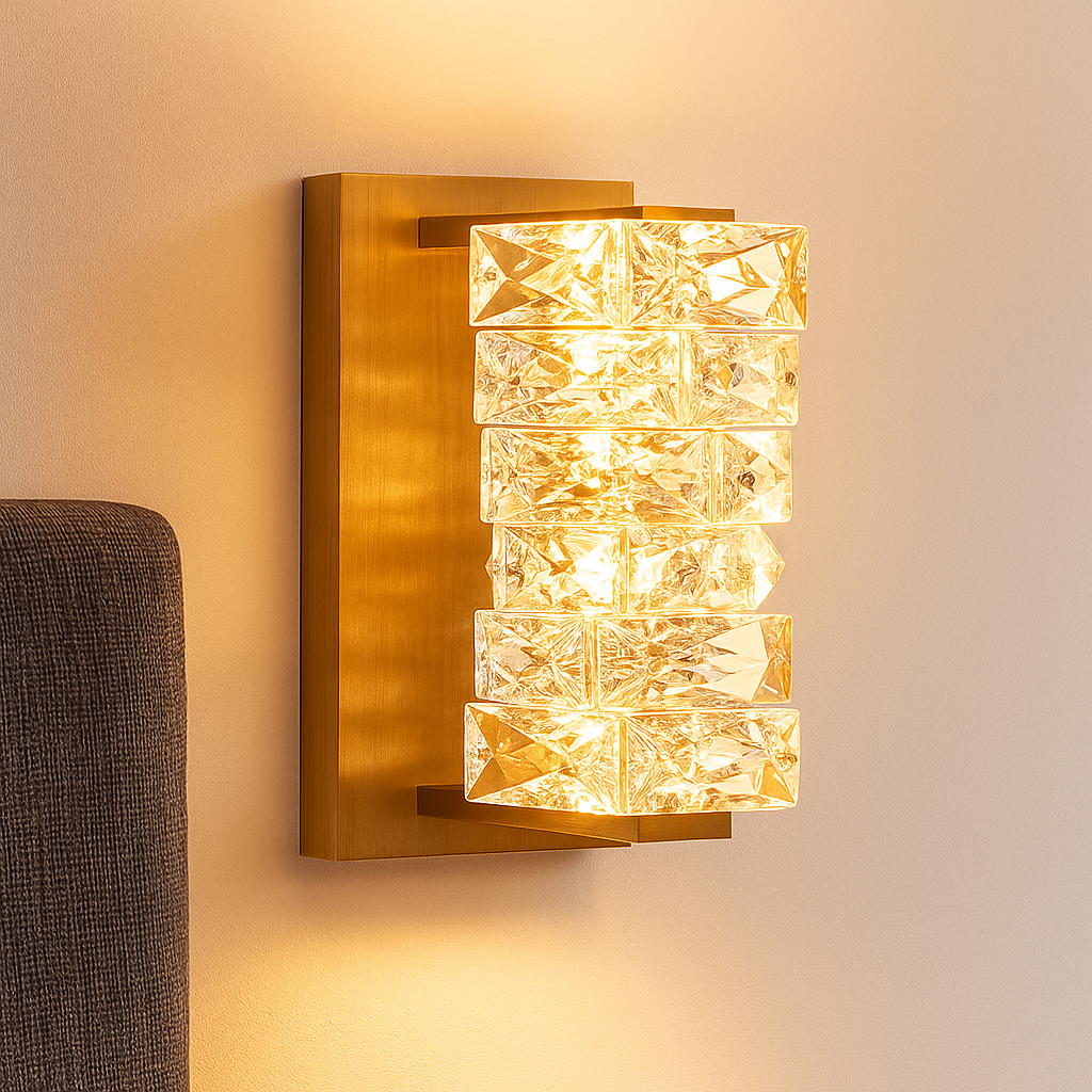 Artlight: CrystalLUZ Lámpara de Pared de Cristal Postmoderna