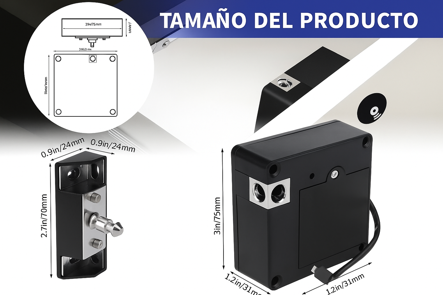 Cerradura Inteligente Invisible RFID: Seguridad Oculta para tus Gabinetes y Cajones