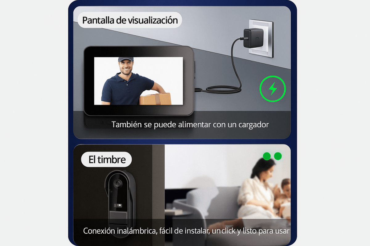Videoportero Inteligente WiFi: Tu Ojo Vigilante en la Puerta Principal - TuAliado Homeplus