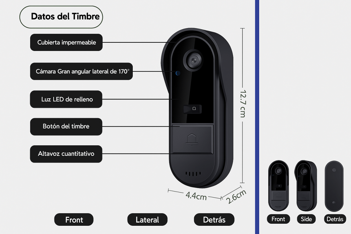 Videoportero Inteligente WiFi: Tu Ojo Vigilante en la Puerta Principal - TuAliado Homeplus