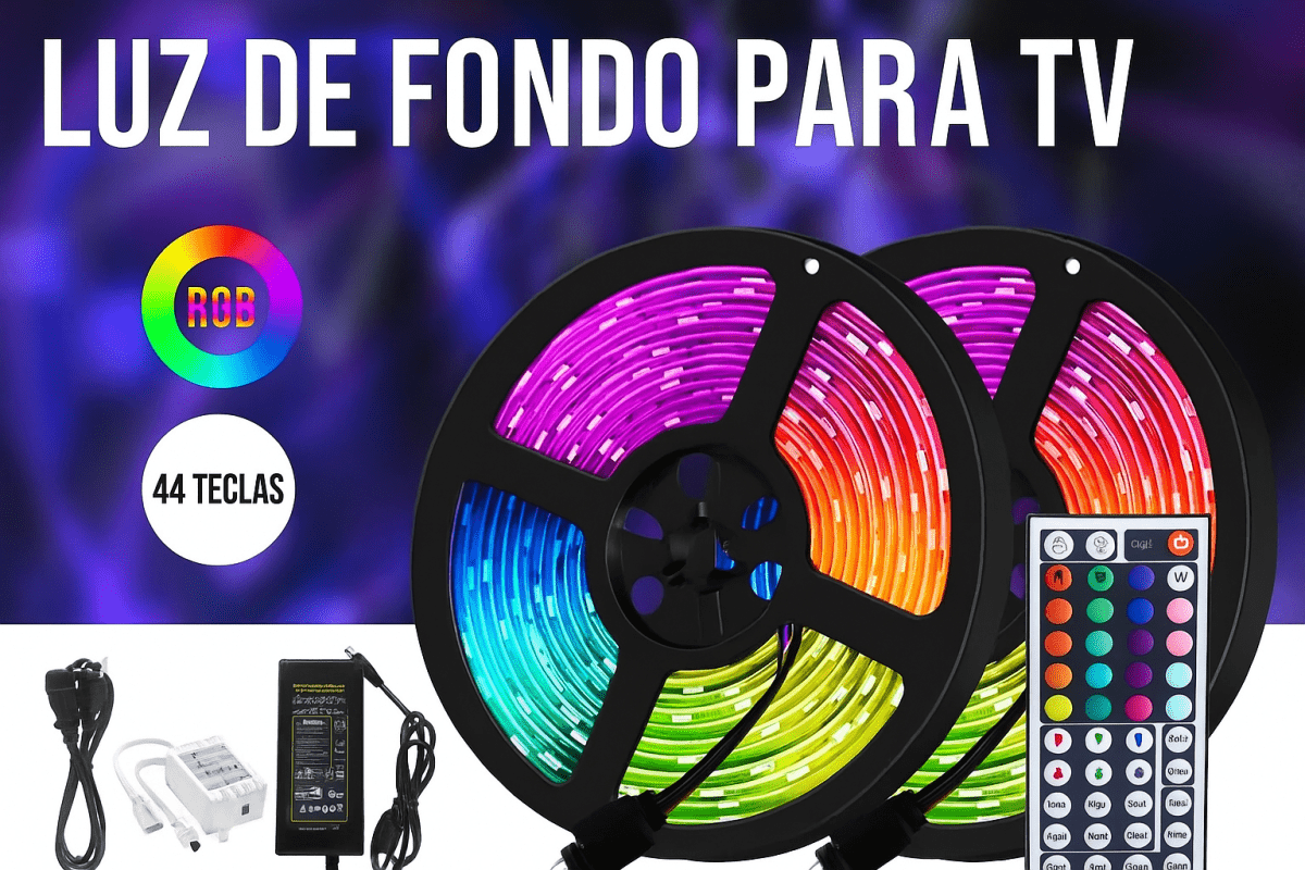 Tira de Luces LED RGB Chroma Flow: Iluminación Inteligente para Crear Ambientes Únicos - TuAliado Homeplus
