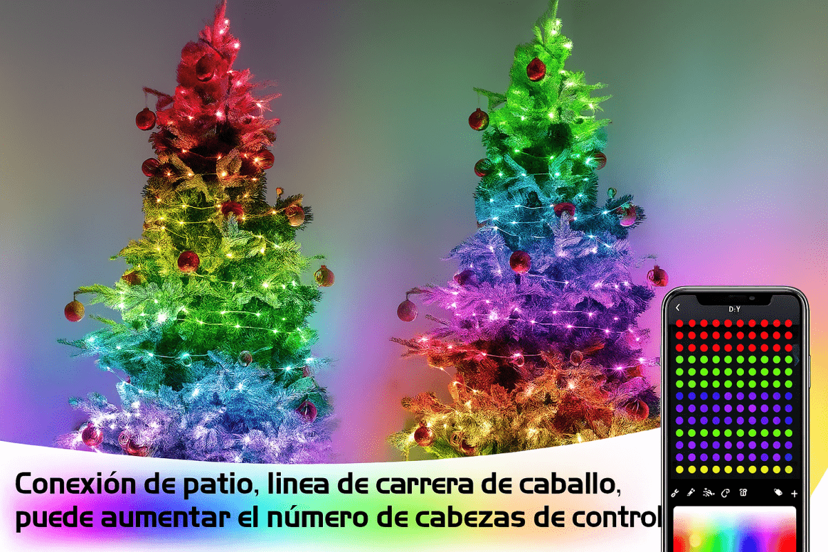 Guirnalda de Luces LED "Hilo de Hadas" RGBIC con Control por App - TuAliado Homeplus