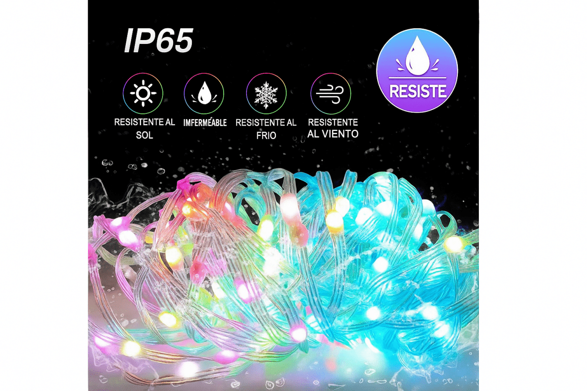 Guirnalda de Luces LED "Hilo de Hadas" RGBIC con Control por App - TuAliado Homeplus