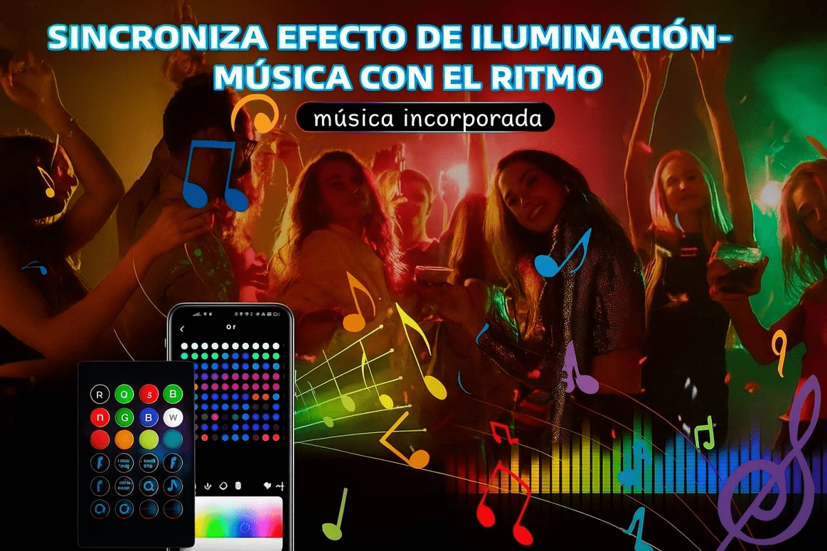 Guirnalda de Luces LED "Hilo de Hadas" RGBIC con Control por App - TuAliado Homeplus