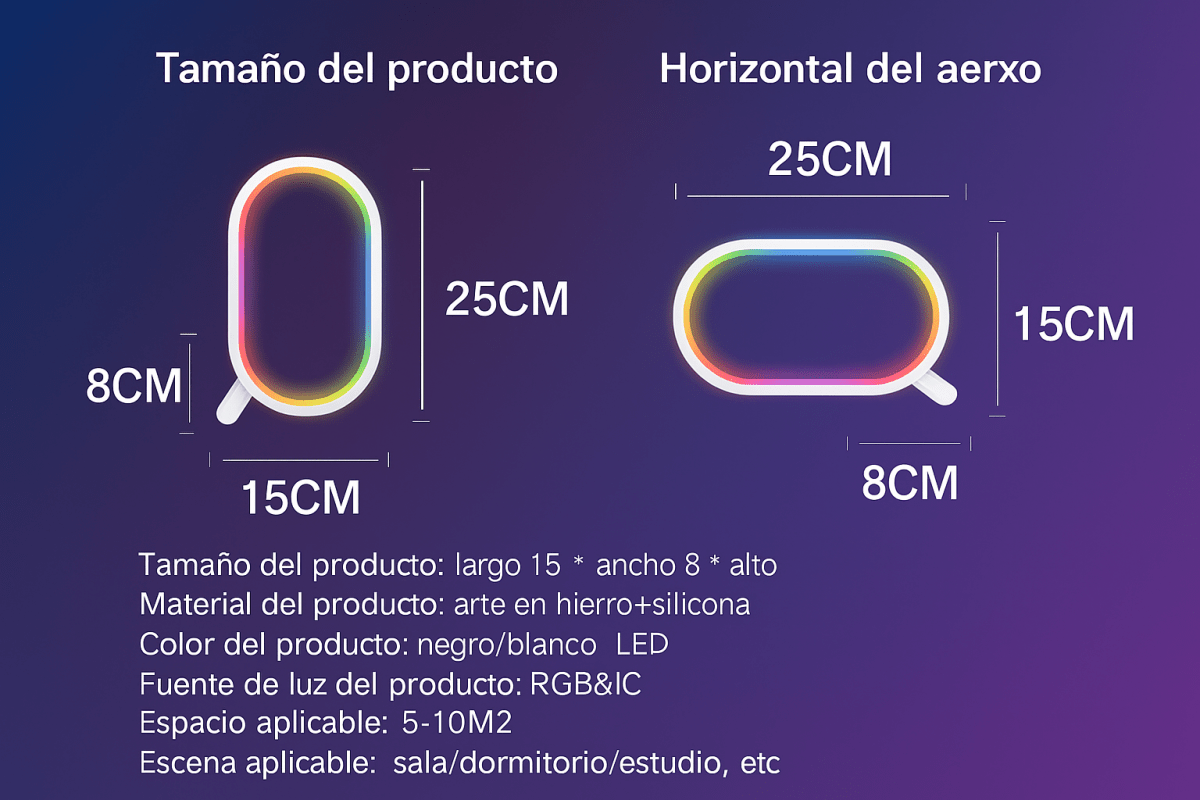 Lámpara de Ambiente Inteligente RGB: Diseño Creativo para Escritorios, Gaming y Hogar Conectado - TuAliado Homeplus