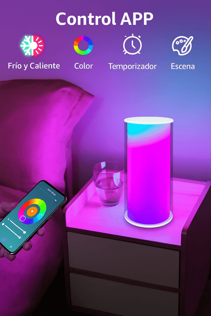 Lámpara Portátil Inteligente RGB WiFi (Tuya): Luz de Ambiente para Hogar y Camping - TuAliado Homeplus