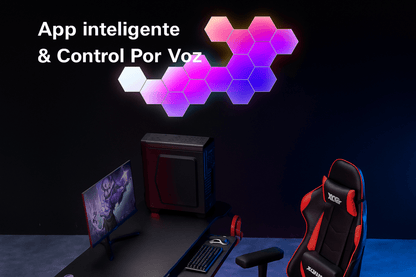 Lámparas Hexagonales Modulares RGB: Crea tu Propio Arte de Luz Interactivo en la Pared - TuAliado Homeplus