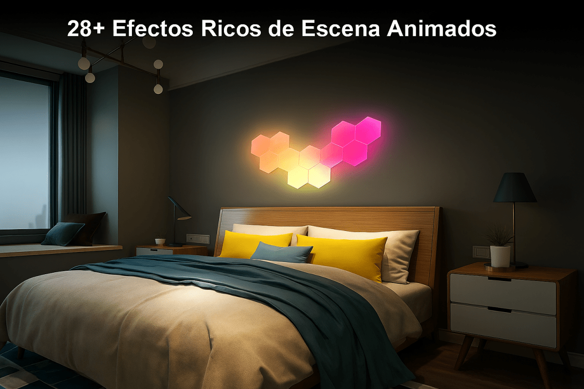 Lámparas Hexagonales Modulares RGB: Crea tu Propio Arte de Luz Interactivo en la Pared - TuAliado Homeplus