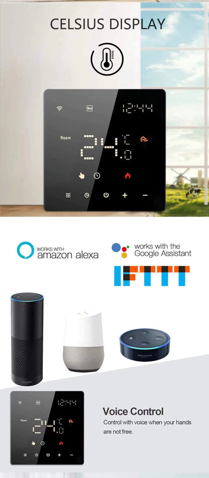 Termostato Inteligente WiFi (Tuya): Control de Clima y Ahorro Energético - TuAliado Homeplus