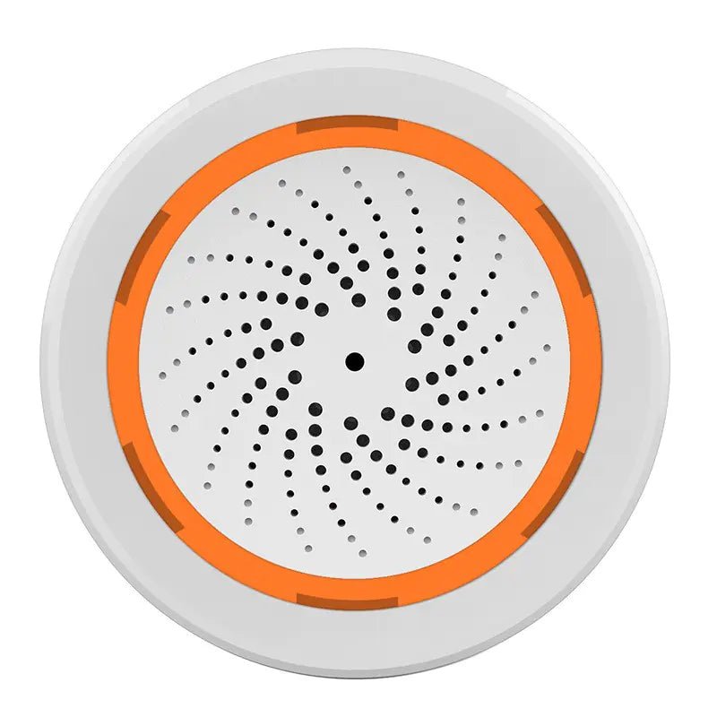 Sirena Inteligente Tuya 120dB (WiFi/Zigbee): Tu Alarma de Sonido y Luz para el Hogar - TuAliado Homeplus