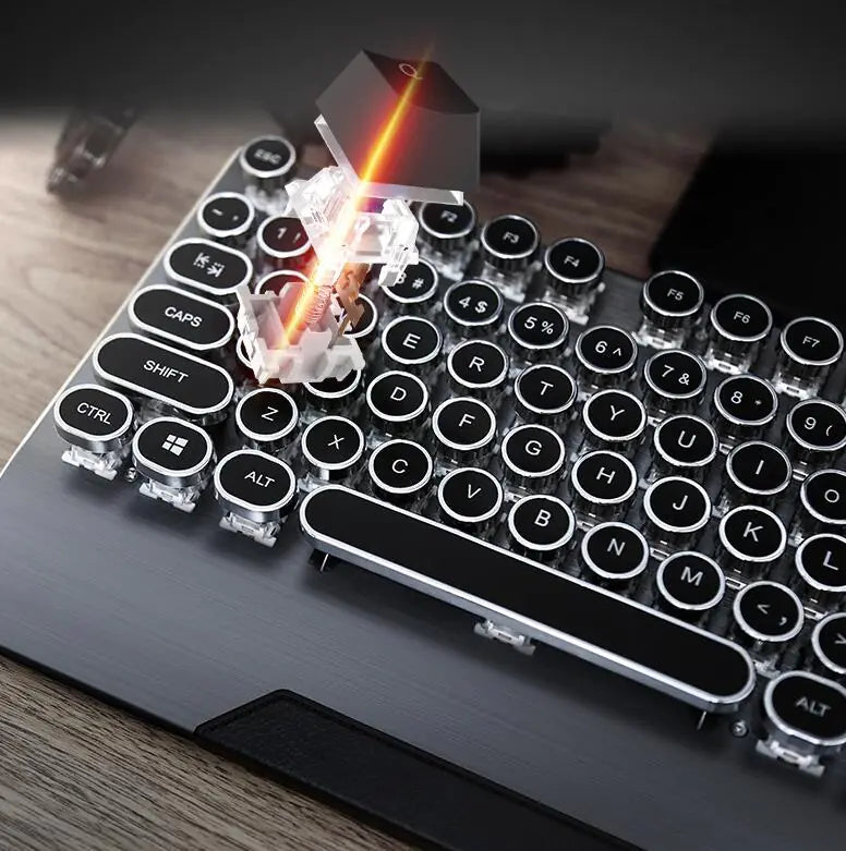 Retrokey: Teclado Mecánico Steampunk