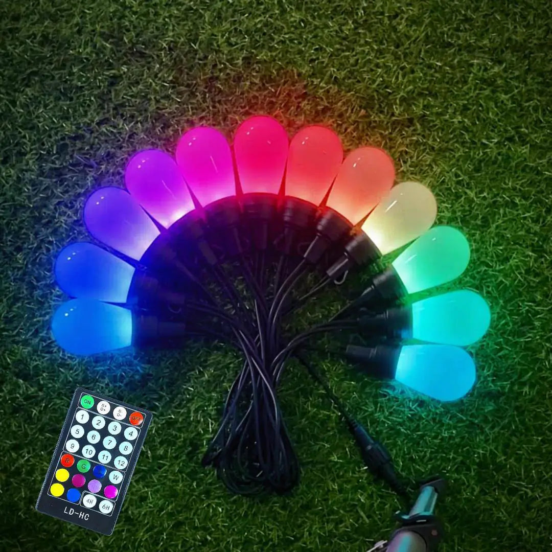 RGB Outdoor String Lights for Holiday Atmosphere
