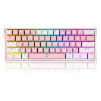 Teclado mecánico Redragon K617 de 61 teclas con intercambio en caliente