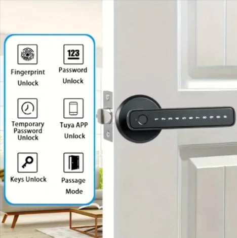 Cerradura Inteligente Biométrica WiFi (Tuya): Seguridad Avanzada para tu Hogar y Oficina