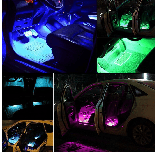 Luces LED Rítmicas Devine para Carro: Iluminación Interior RGB con Sincronización de Música - TuAliado Homeplus