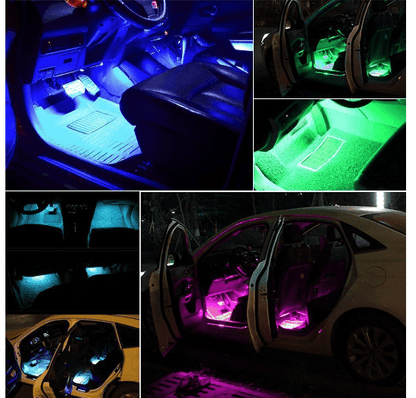 Luces LED Rítmicas Devine para Carro: Iluminación Interior RGB con Sincronización de Música - TuAliado Homeplus