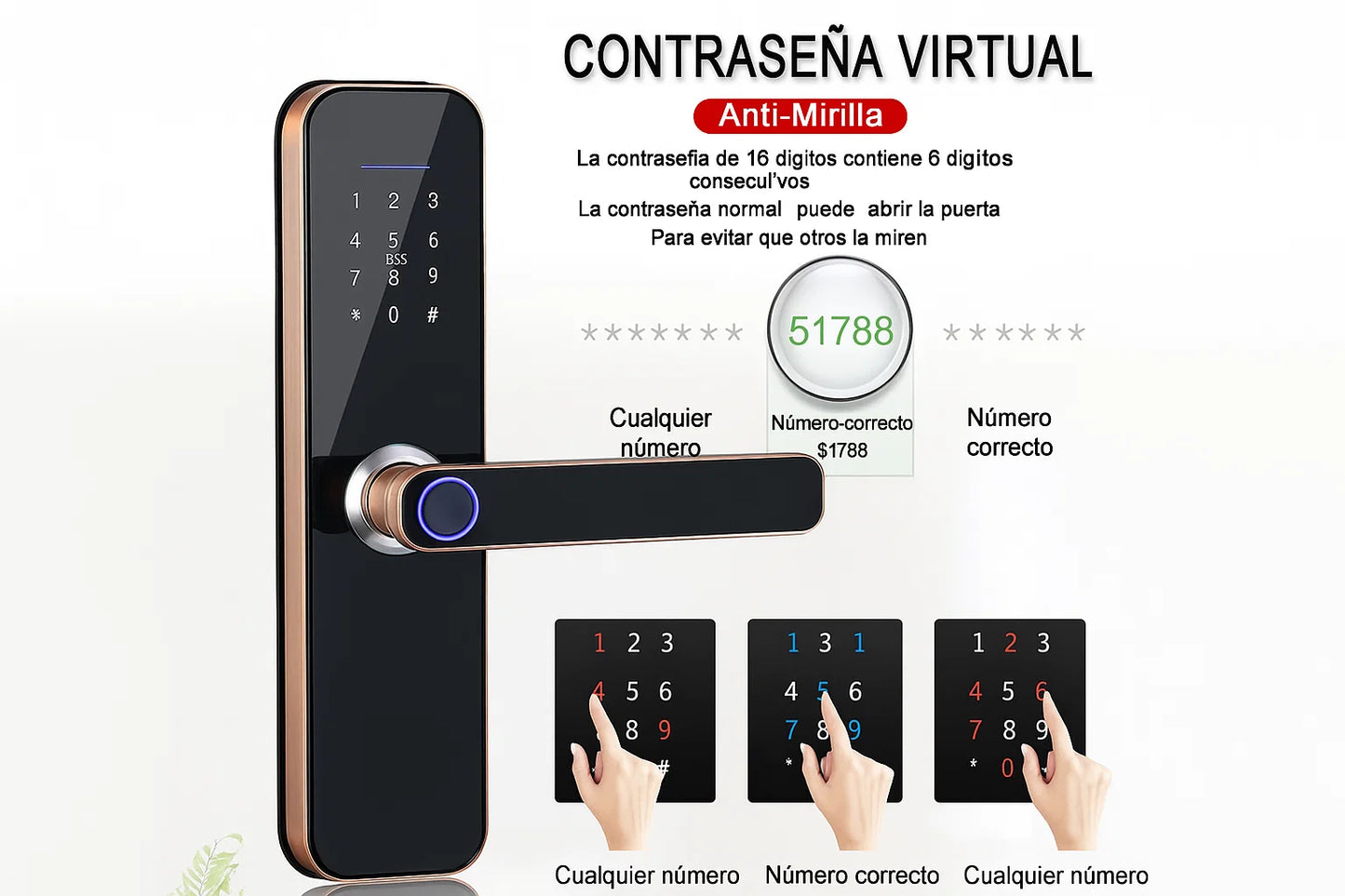 Cerradura Inteligente F005 de Aluminio: 6 Métodos de Acceso para Máxima Seguridad