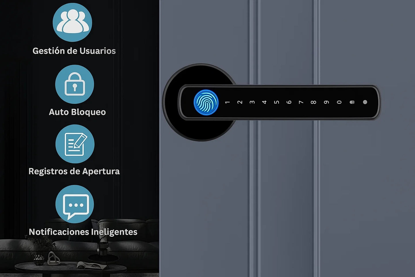 Cerradura Inteligente Biométrica WiFi (Tuya): Seguridad Avanzada para tu Hogar y Oficina