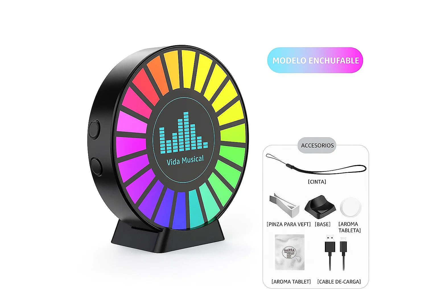 Parlante Bluetooth Portátil con Luces RGB Rítmicas: Sonido y Espectáculo de Luces en Uno - TuAliado Homeplus
