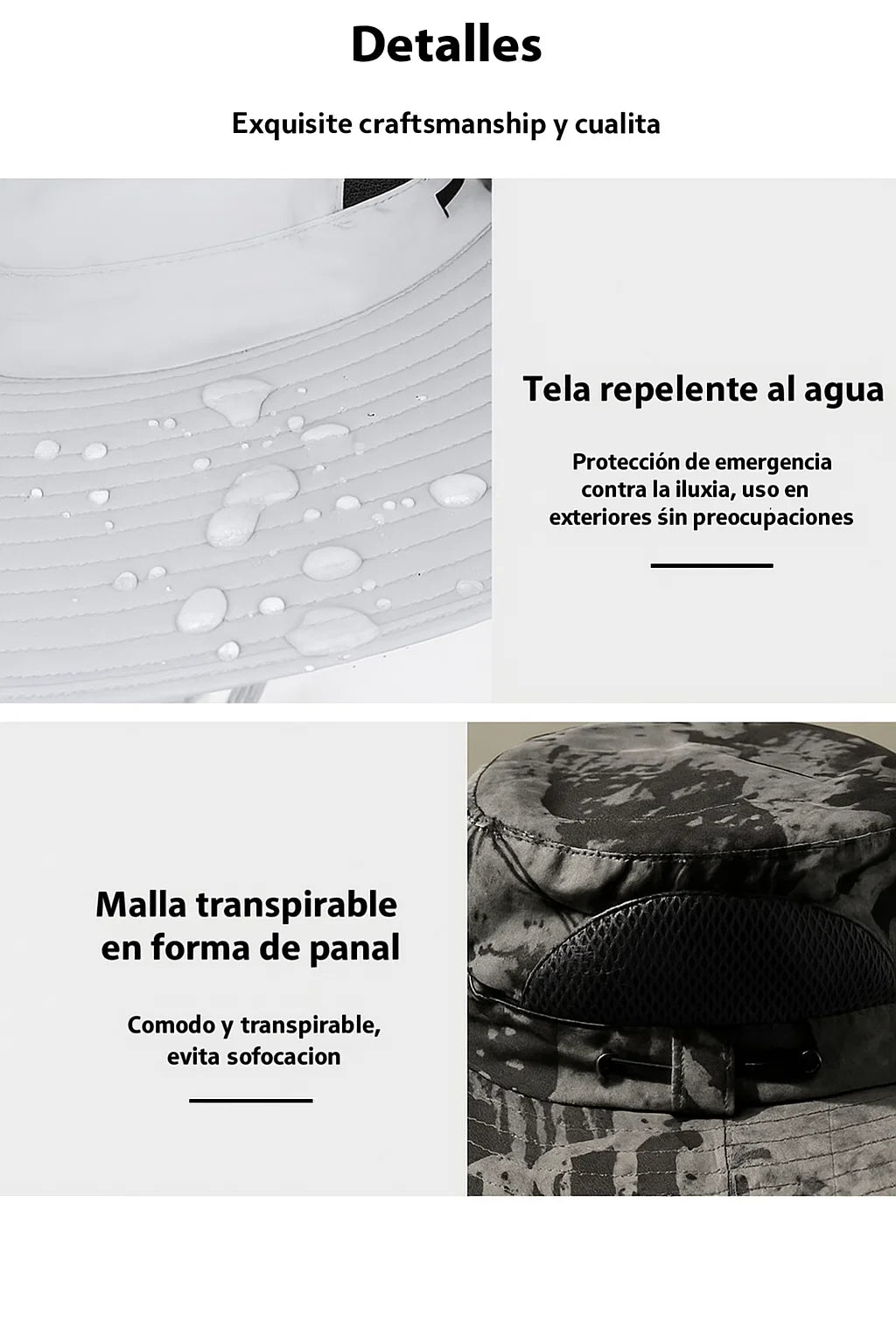 Gorra con ventilador solar y protección UV para mantenerse fresco al aire libre.