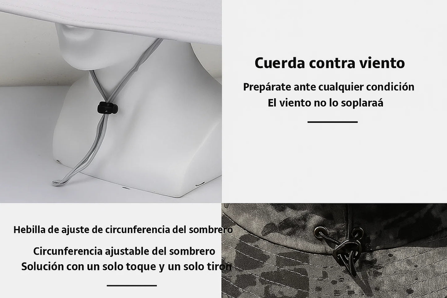 Gorra con ventilador solar y protección UV para mantenerse fresco al aire libre.