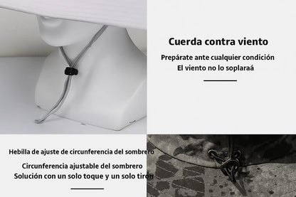 Gorra con ventilador solar y protección UV para mantenerse fresco al aire libre.