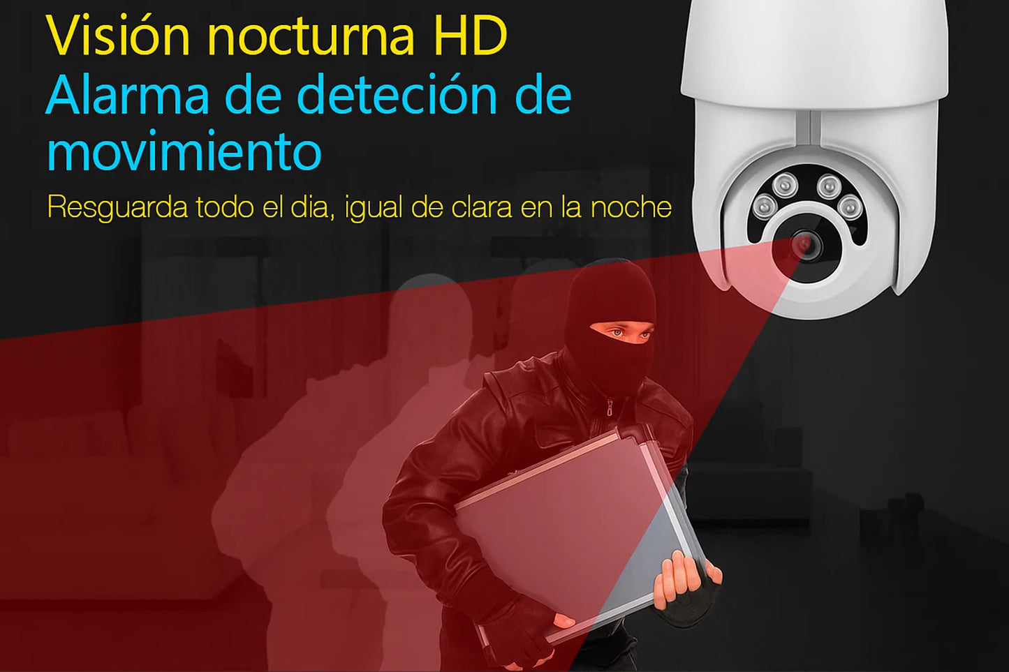 Cámara de Seguridad Domo PTZ 360° WiFi 1080p para Exterior - TuAliado Homeplus